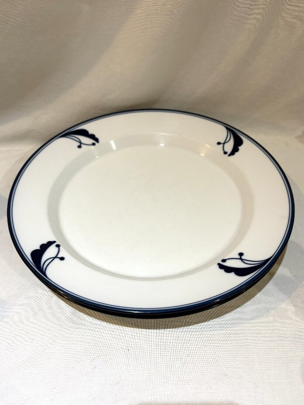 Pair of Dansk Flora Bayberry Blue 10.25" Dinner Plates VTG Japan